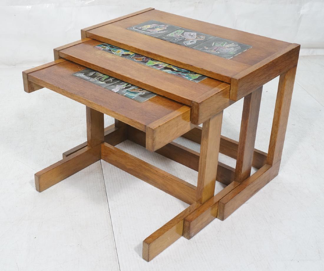 3 pc VLADIMIR KAGAN Tile Nesting Tables. Set of o (1 of 15)