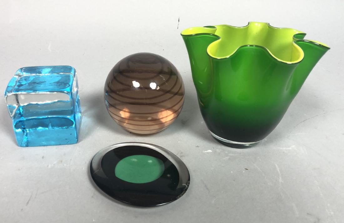 4pc Modernist Art Glass Lot. 1) FRATELLI TOSO Mur (1 of 6)