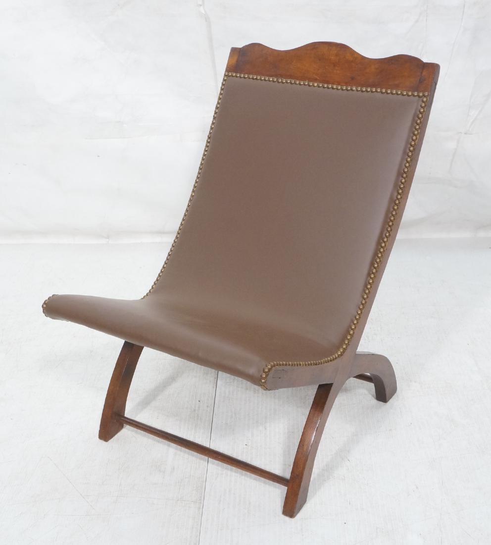 CLARA PORSET Butaque Brown Leather Lounge Chair. (1 of 10)