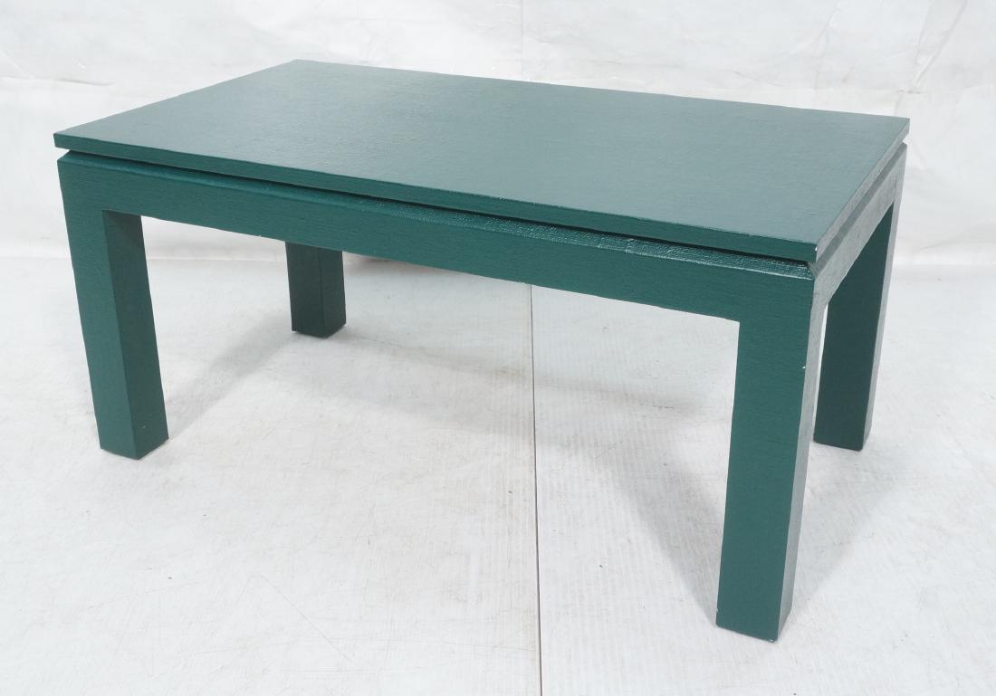 KARL SPRINGER Style Green Lacquered Coffee Table. (1 of 11)