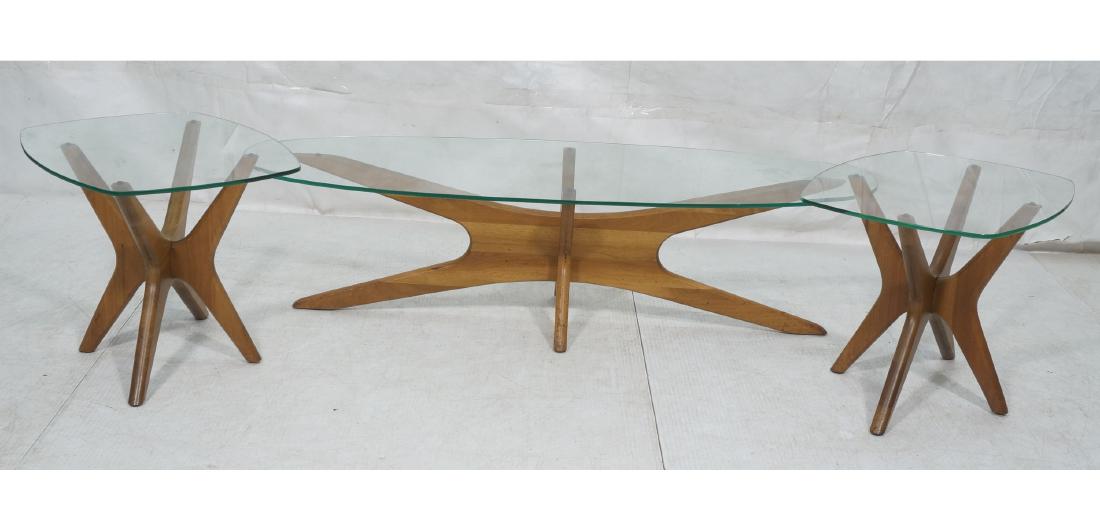 3pc ADRIAN PEARSALL Modernist Coffee End Tables. (1 of 13)