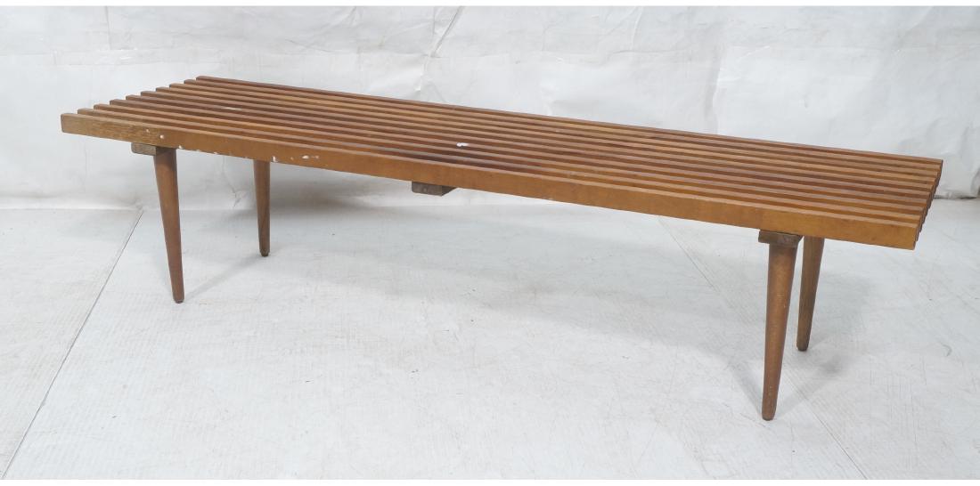 Modernist Slat Style Coffee Table Bench. Tapered (1 of 8)