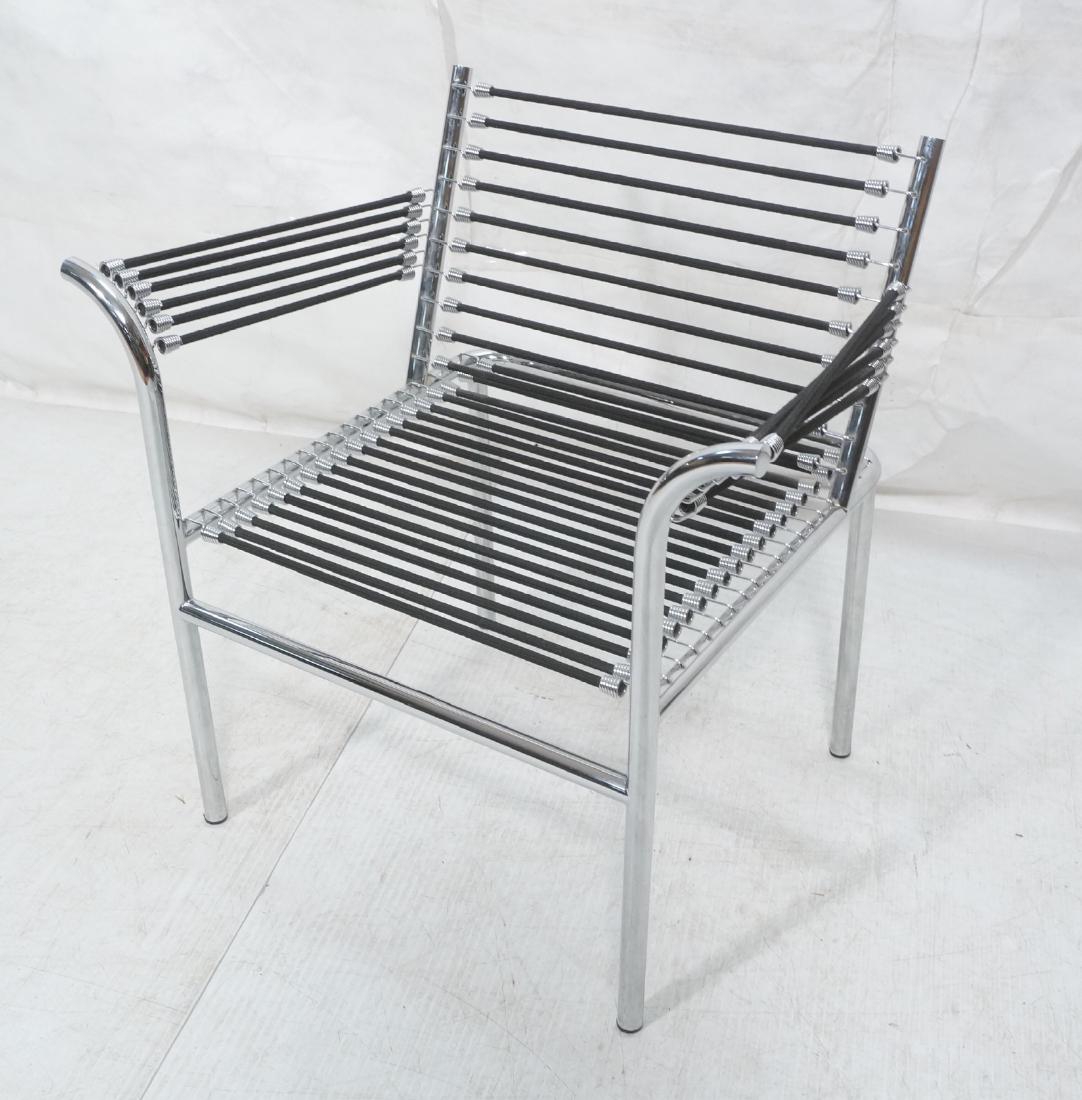Chrome Tube Frame Bungee Cord Lounge Chair. Moder (1 of 7)