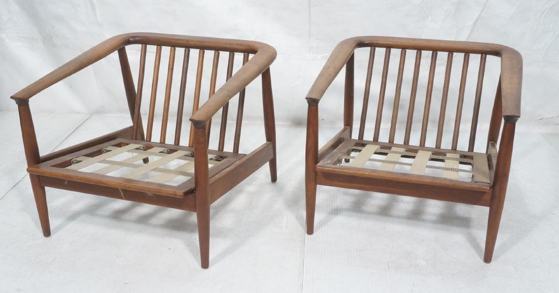 Pr American Modern Lounge Chairs. Curved Wood Fra (1 of 12)