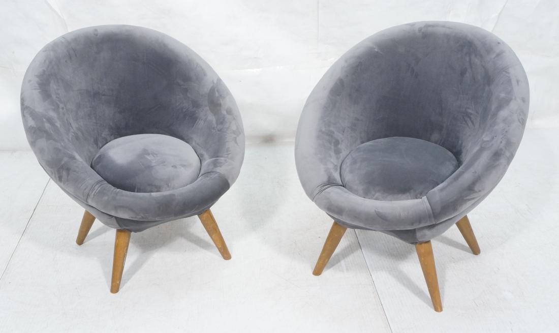 Pr JEAN ROYERE Style Ball Chairs. Low small const (1 of 10)