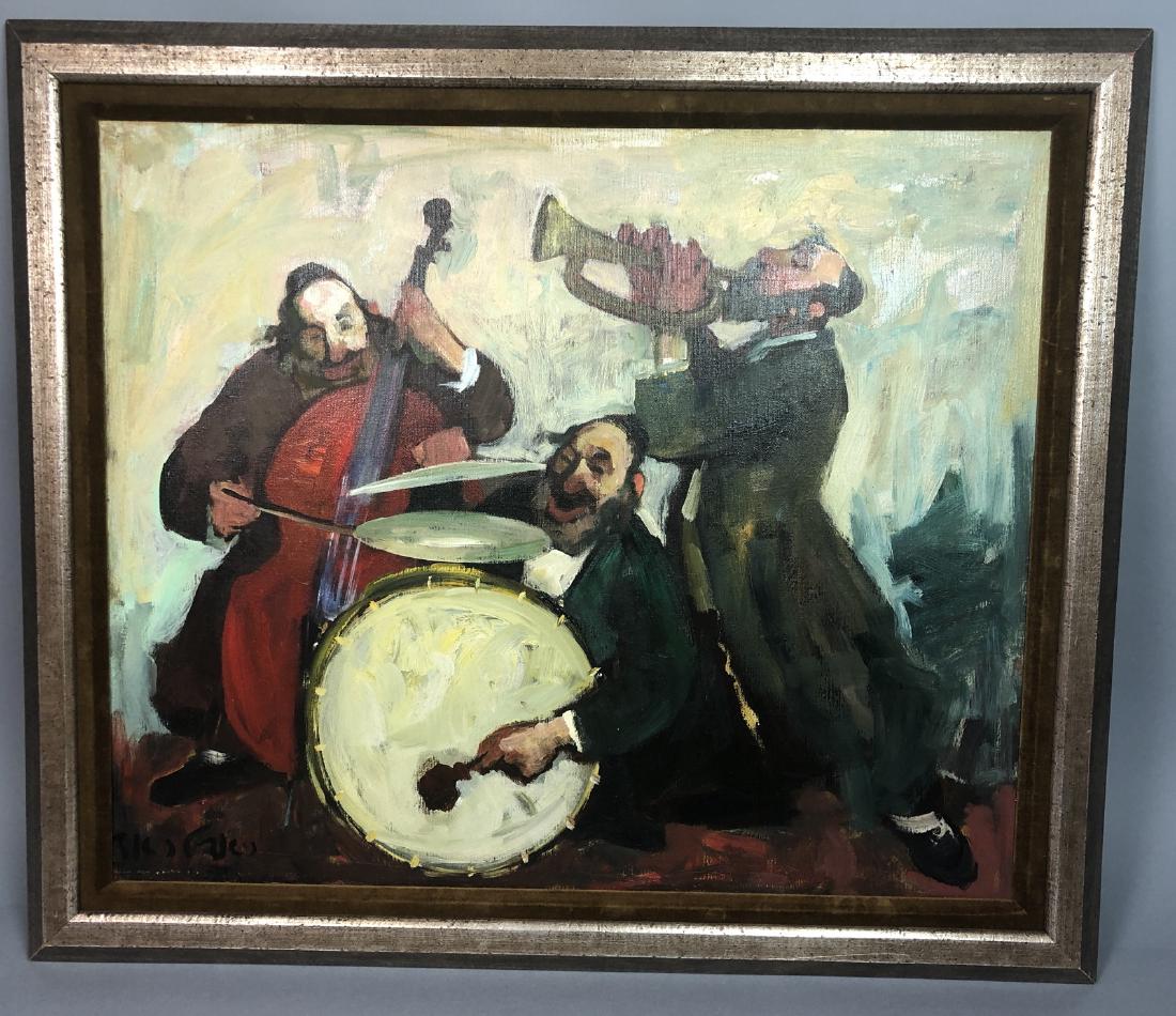 Adolf (Adi) Adler Hebrew Israeli Band Oil Painting. (1 of 6)