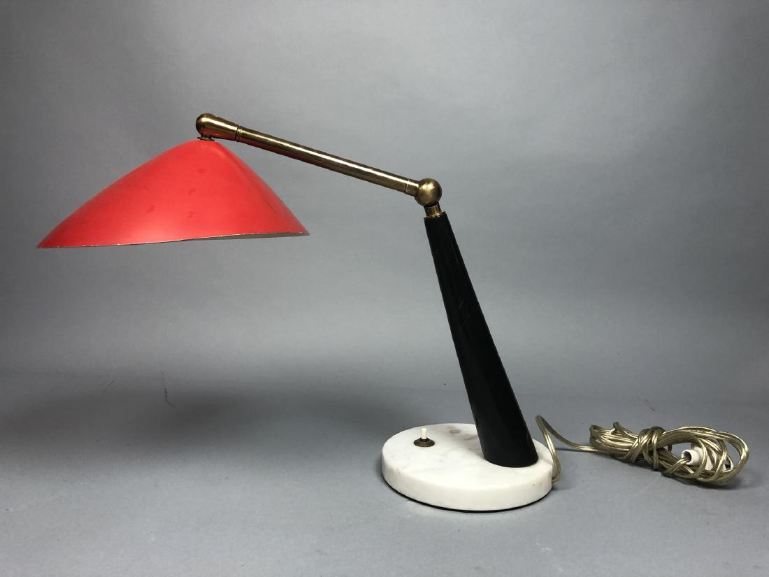 STILUX Articulated Table Lamp Red Enamel Shade. M (1 of 8)