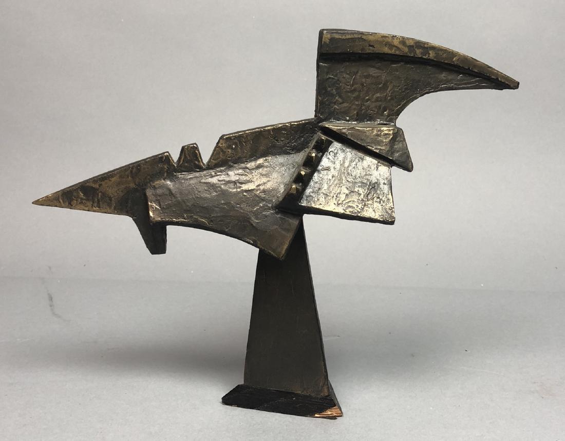 Modernist Bronze Abstract Bird Form Sculpture. Eb (1 of 5)