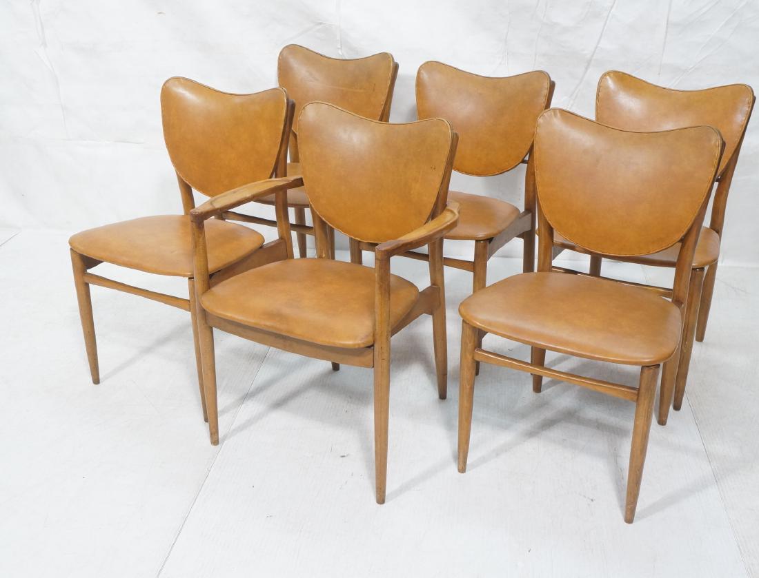 Set 6 Finn Juhl Style Dining Chairs. Mottled brow (1 of 19)