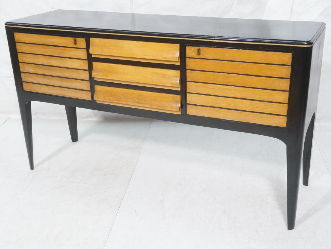 Italian Modern Ebonized  Sideboard Credenza on Ta (1 of 11)