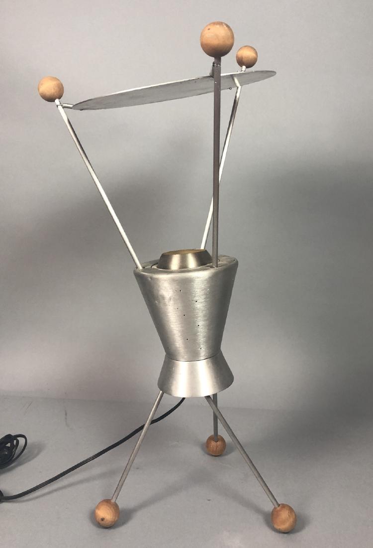 Heifetz Attribution Aluminum Futurist Table Lamp. (1 of 8)