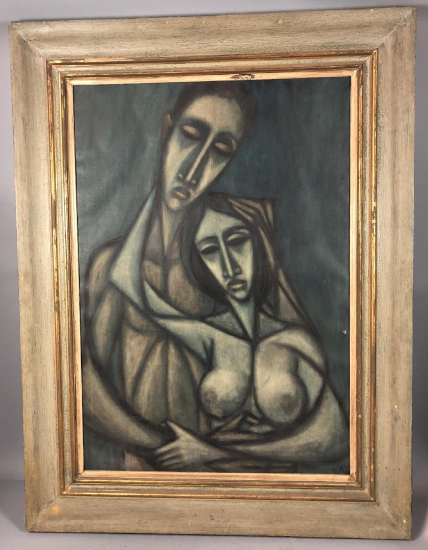 JD (JACQUES DUNHAM) Signed Figural Modernist Pain (1 of 10)