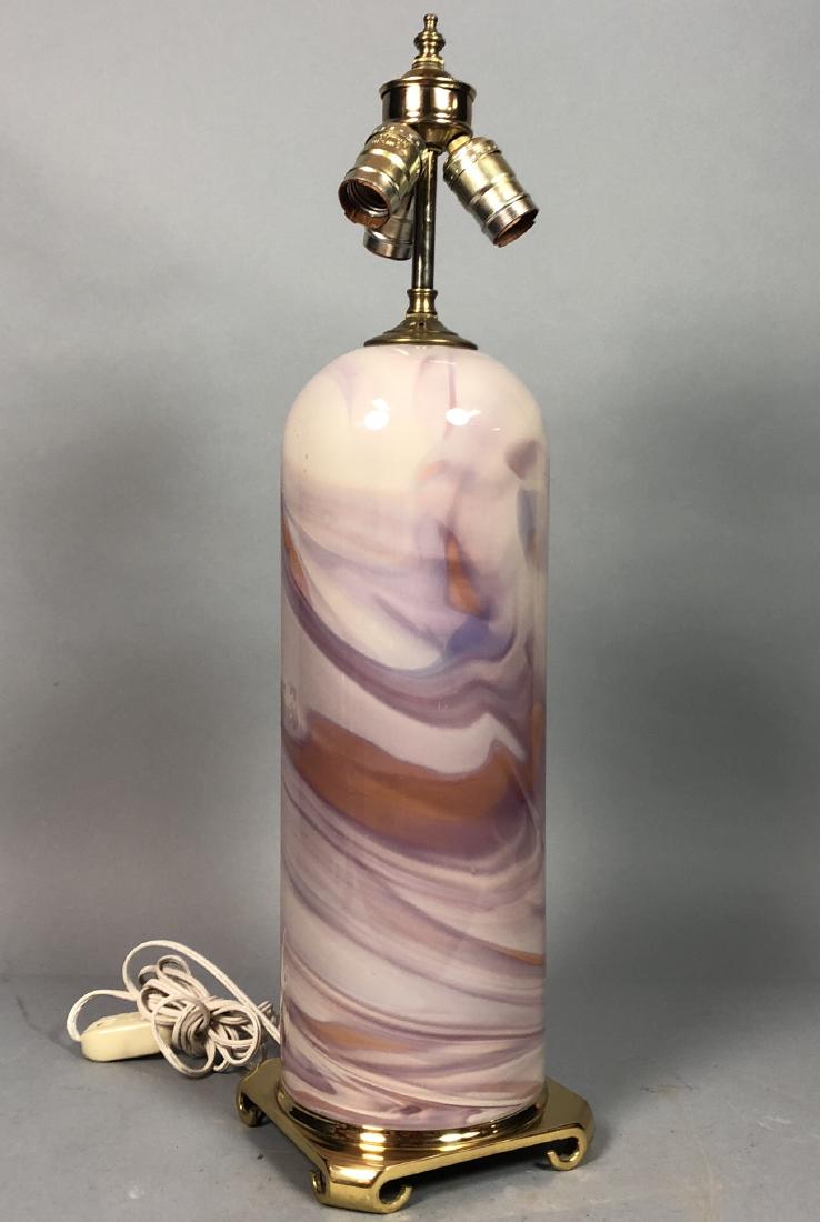Murano Art Glass Table Lamp. Asian style brass ba (1 of 6)
