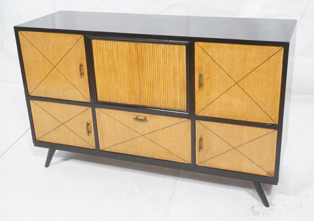 Italian Modern Ebonized Credenza Bar Sideboard De (1 of 14)