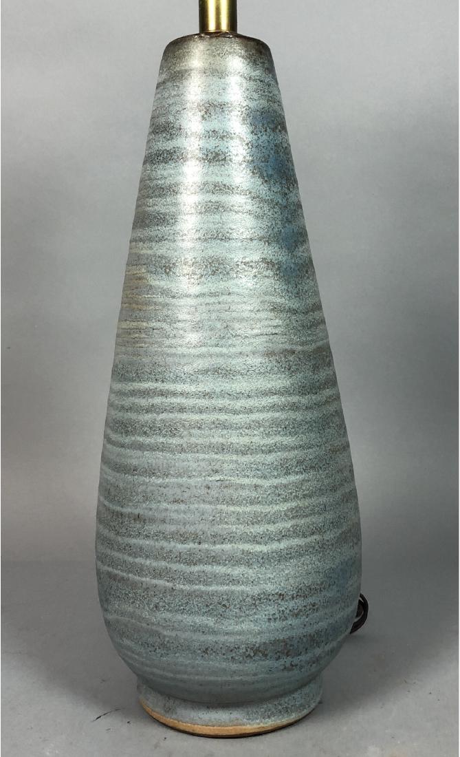 Danish Modern Teardrop Pottery Table Lamp. Blue g (1 of 8)