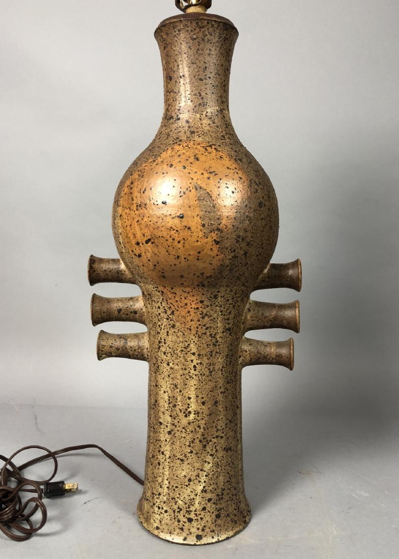 Danish Earthenware Art Pottery Table Lamp. Speckl (1 of 11)
