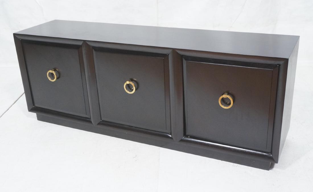 Gibbings Ebonized  Low Credenza. 3 door cabinet w (1 of 10)