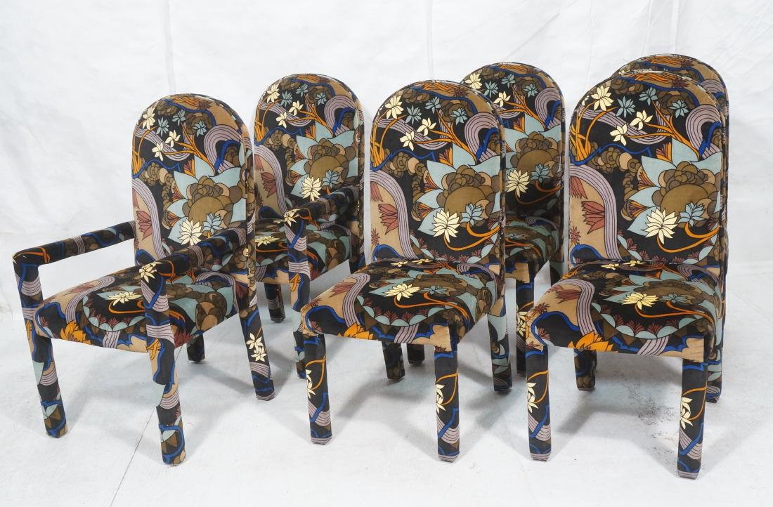 Set 6 Fully Upholstered Modernist Dining Chairs. (1 of 12)