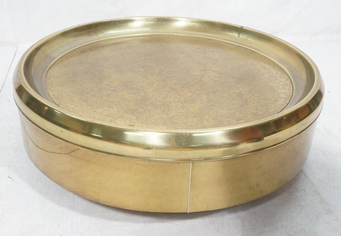 Mastercraft Oversized Round Brass Coffee Table. T (1 of 12)