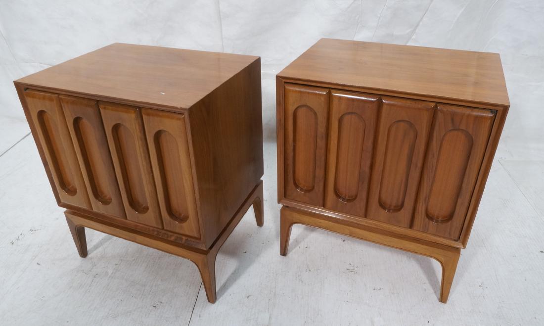 Pr American Modern Walnut End Tables Night Stands (1 of 10)