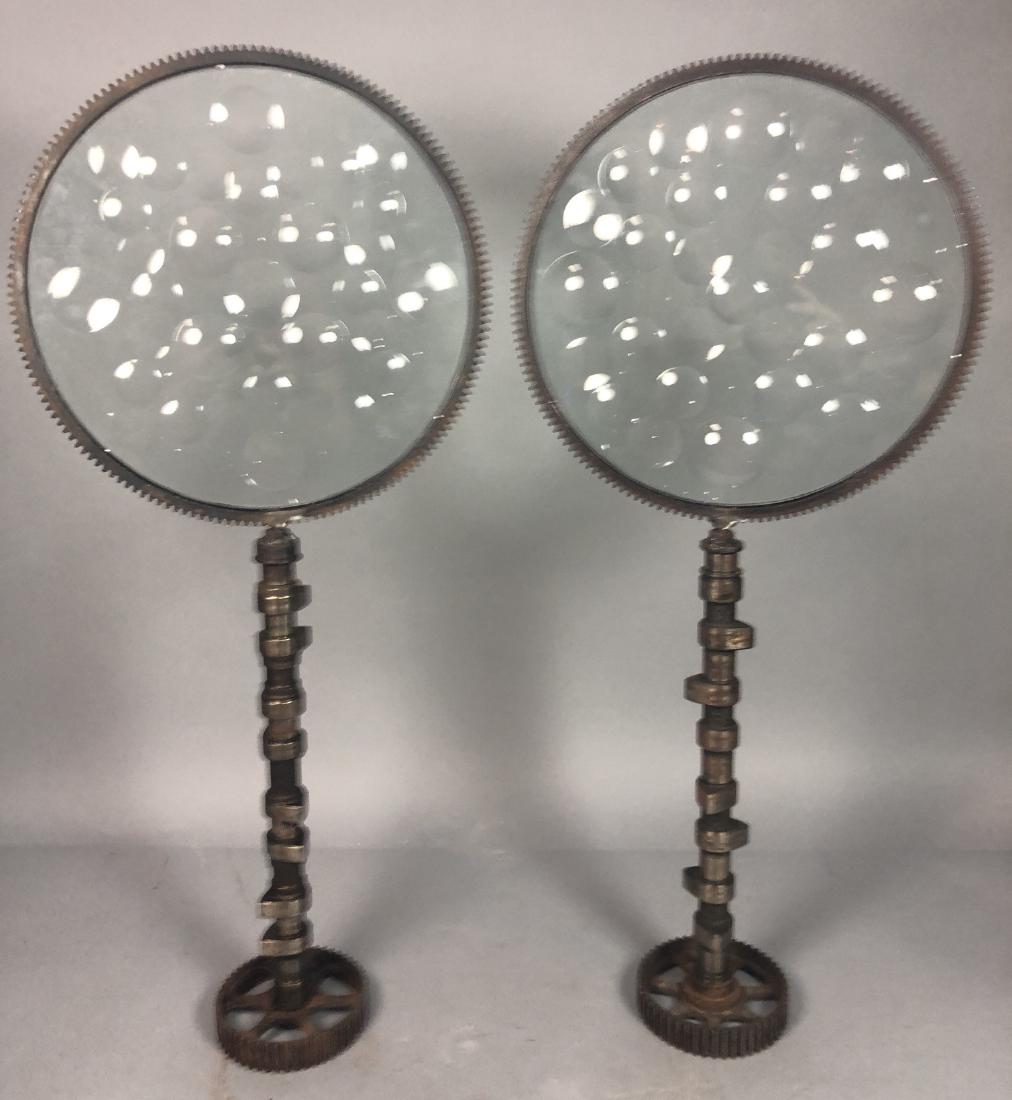 2 Industrial Magiscope Sculptures Dimpled Glass P (1 of 8)