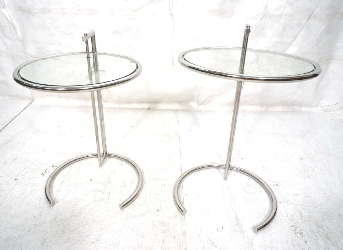 Pr EILEEN GRAY Style Adjustable Side Tables. Icon (1 of 9)