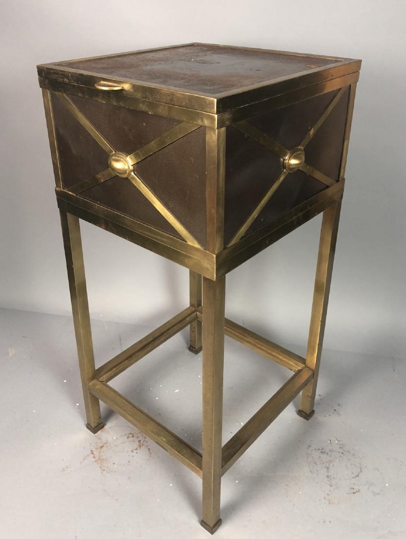 Modernist Regency Style Storage Box. Brass legs. (1 of 6)