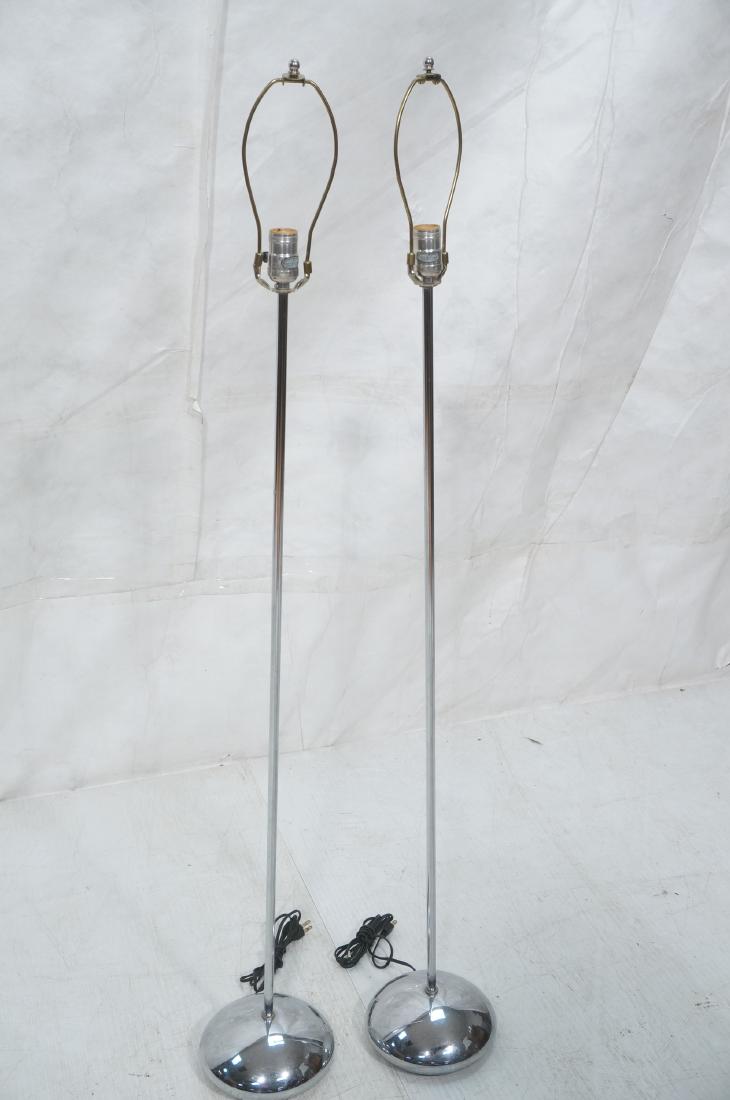 Pr Modernist Chrome 70s Floor Lamp. Bulbous chrom (1 of 7)
