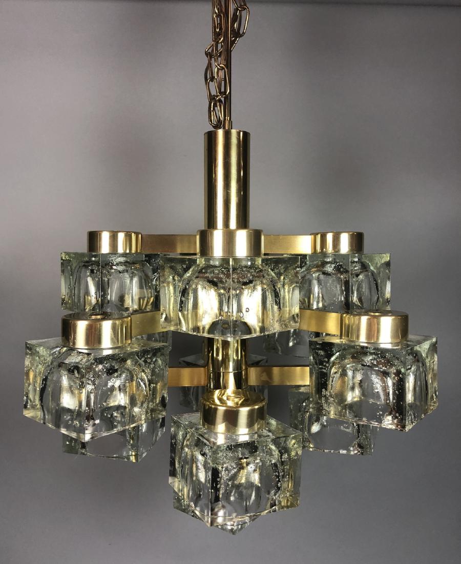 Modernist Italian GAETANO SCIOLARI Chandelier. Mo (1 of 7)