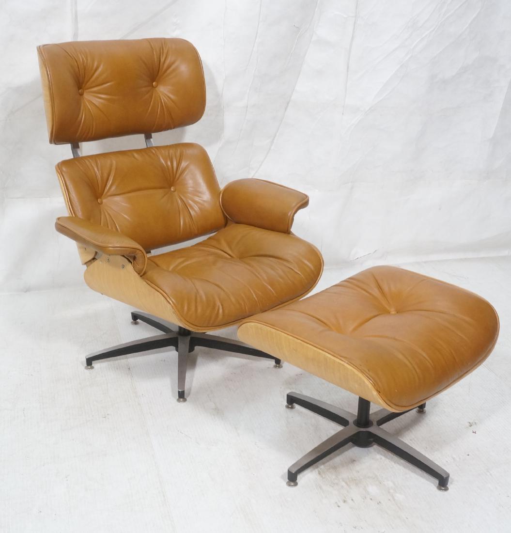Eames Style Modernist Lounge Chair & Ottoman. Lig (1 of 12)