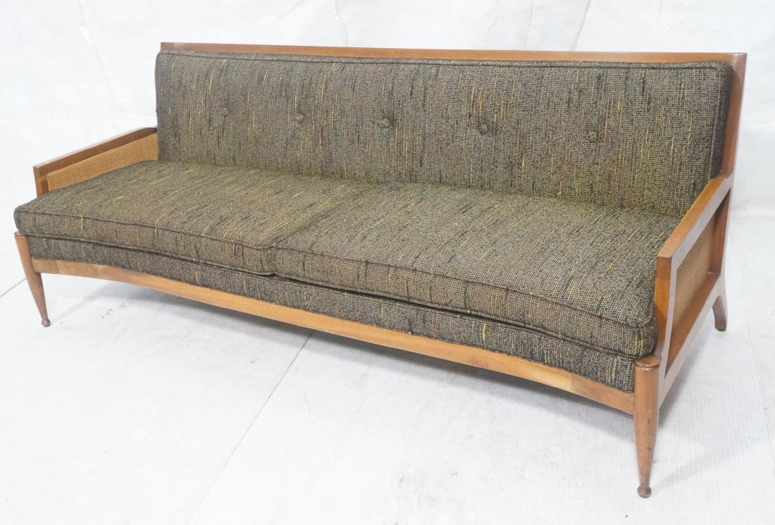 Modernist Cane Arm Wood Frame Sofa Couch. Slightl (1 of 12)