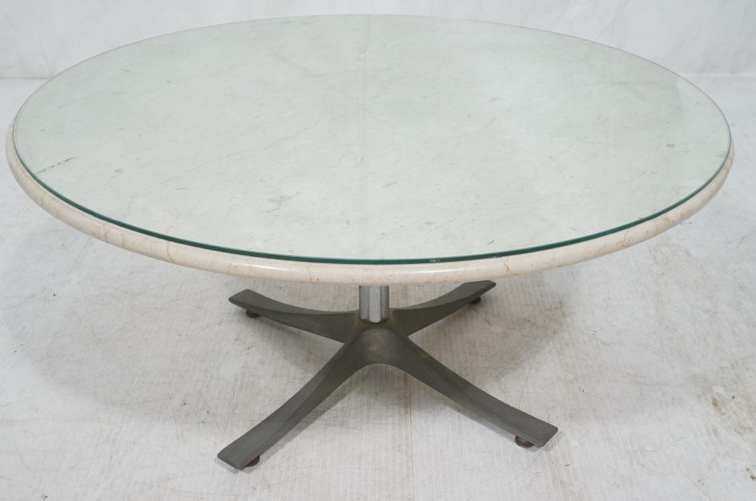 Herman Miller Round Beige Stone Top Cocktail Tabl (1 of 7)
