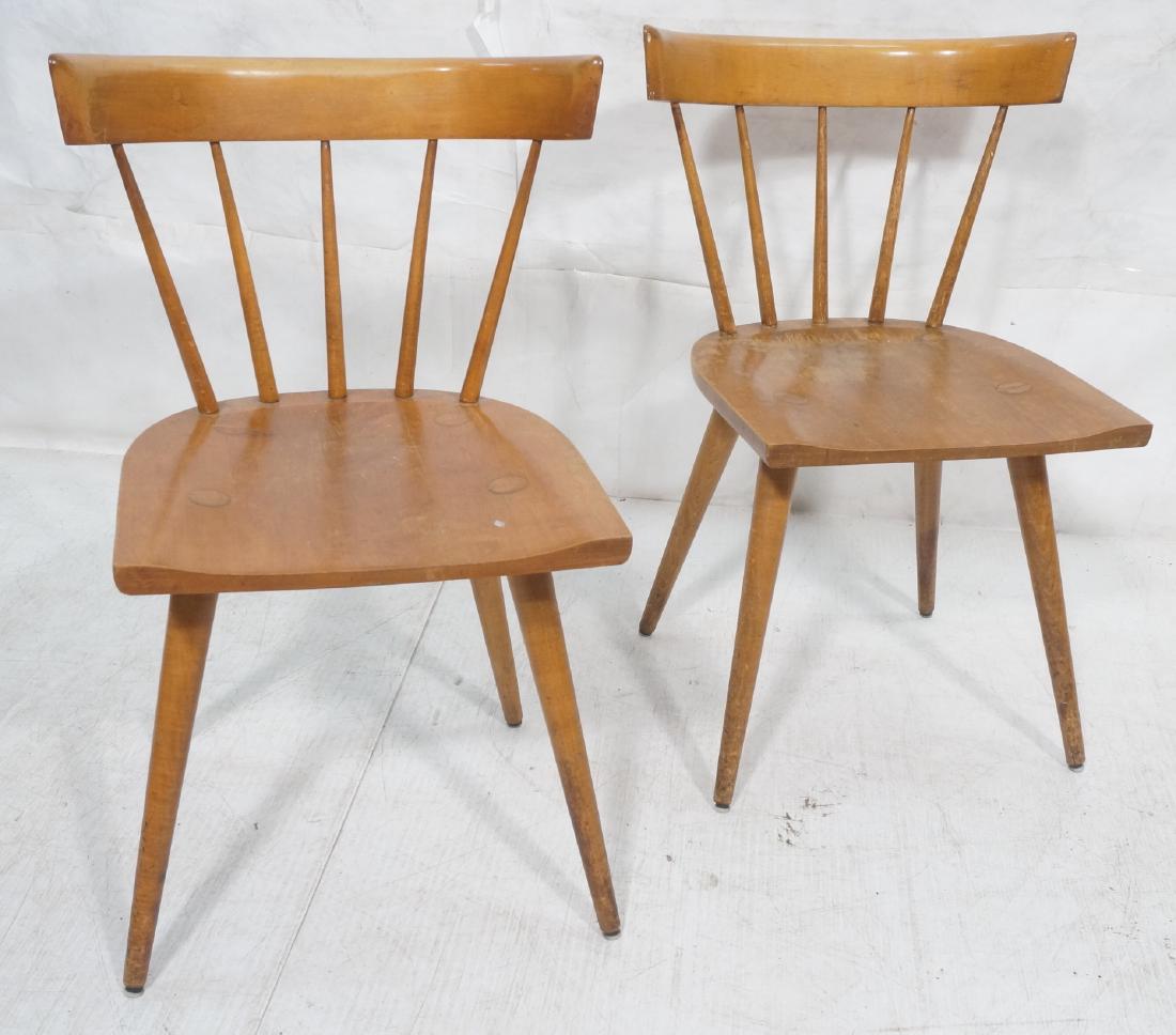 Pr PAUL MCCOBB Maple Captain's Chairs. Bowed back (1 of 10)