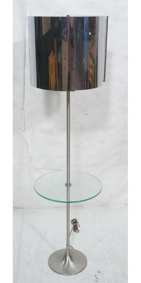 LAUREL Stainless Tulip Base Lamp Table. Modernist (1 of 8)