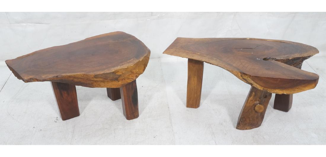 2 Freeform Natural Slab End Tables. Live edge. Ar (1 of 12)