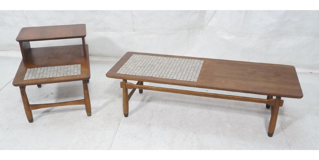 2pc LANE Tile Top Coffee & Step End Table Moderni (1 of 15)