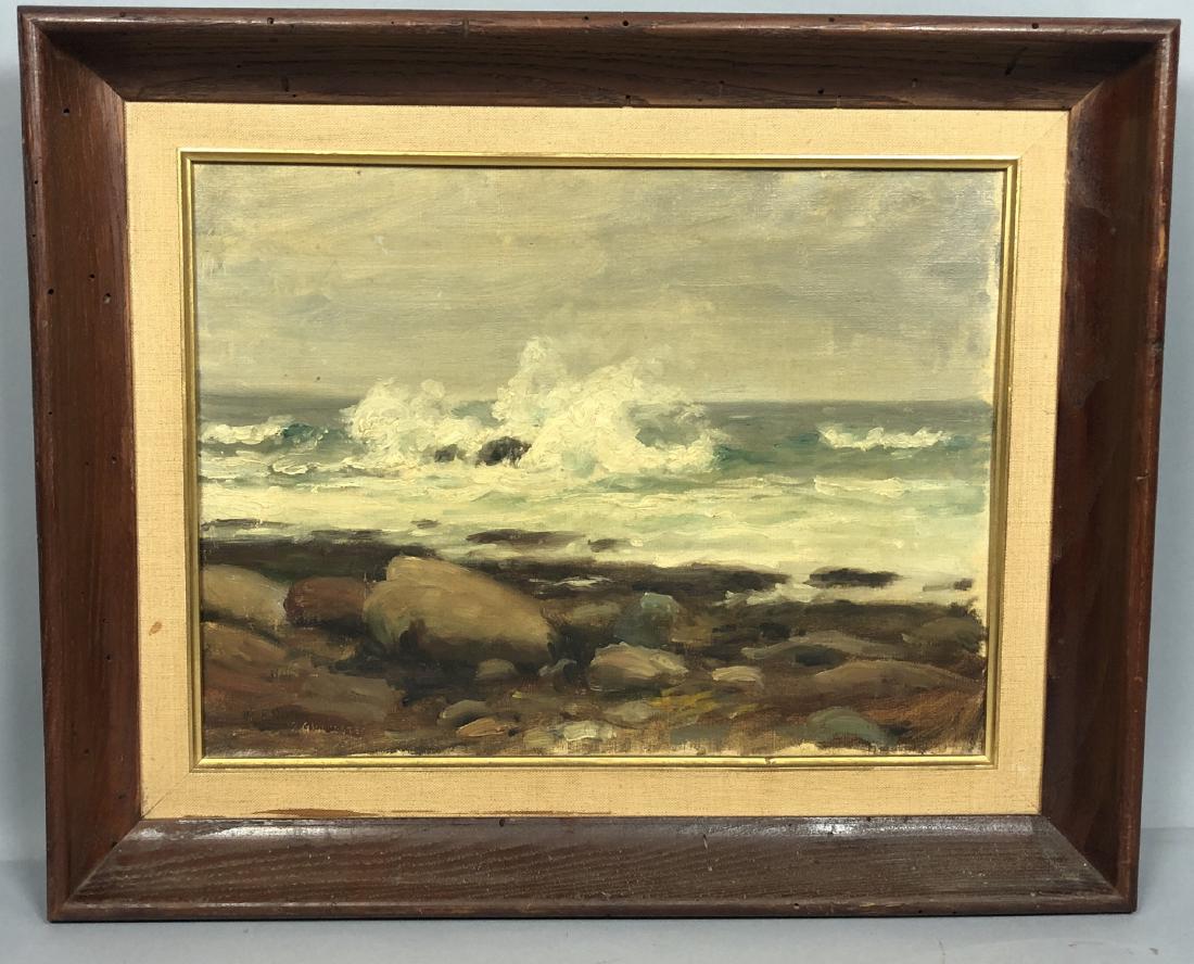 W.E. NORTON Coastal Landscape Oil Painting. Waves (1 of 9)