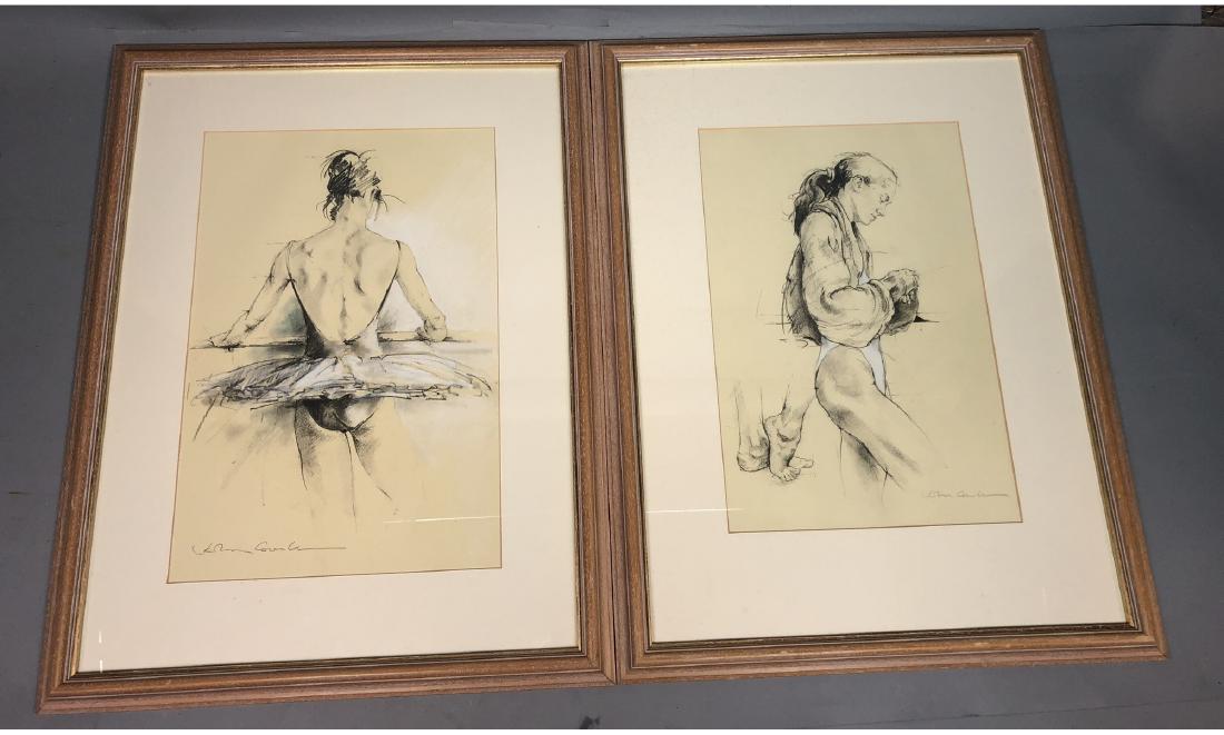 2pc JOHN COOMBS Charcoal & PencilDrawings. Dance (1 of 15)