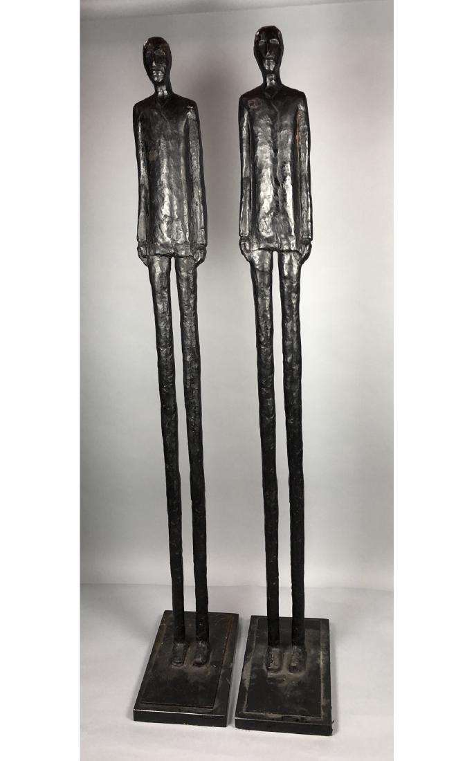 Pr Tall Thin Man Modernist Metal Sculptures. Elon (1 of 8)
