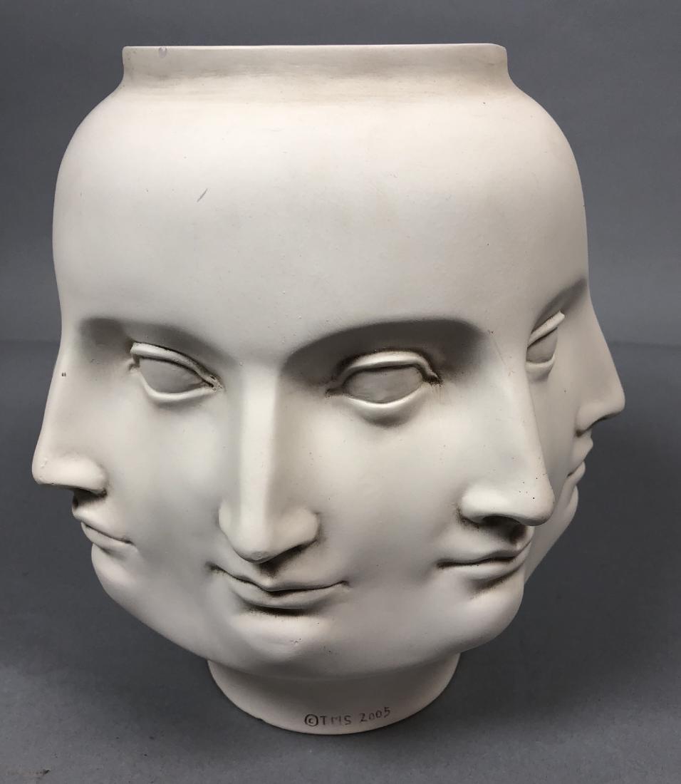 Fornasetti style Off White Multi Face Vase. Marke (1 of 6)