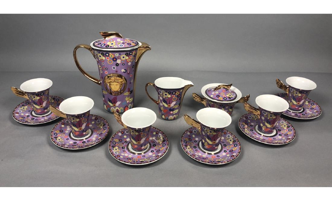 15 pc GIANNI VERSACE Coffee Tea Set. Coffee pot, (1 of 18)