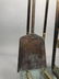 Modernist Brass & Glass Fireplace Tool Set. Thick - 3