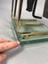Modernist Brass & Glass Fireplace Tool Set. Thick - 8