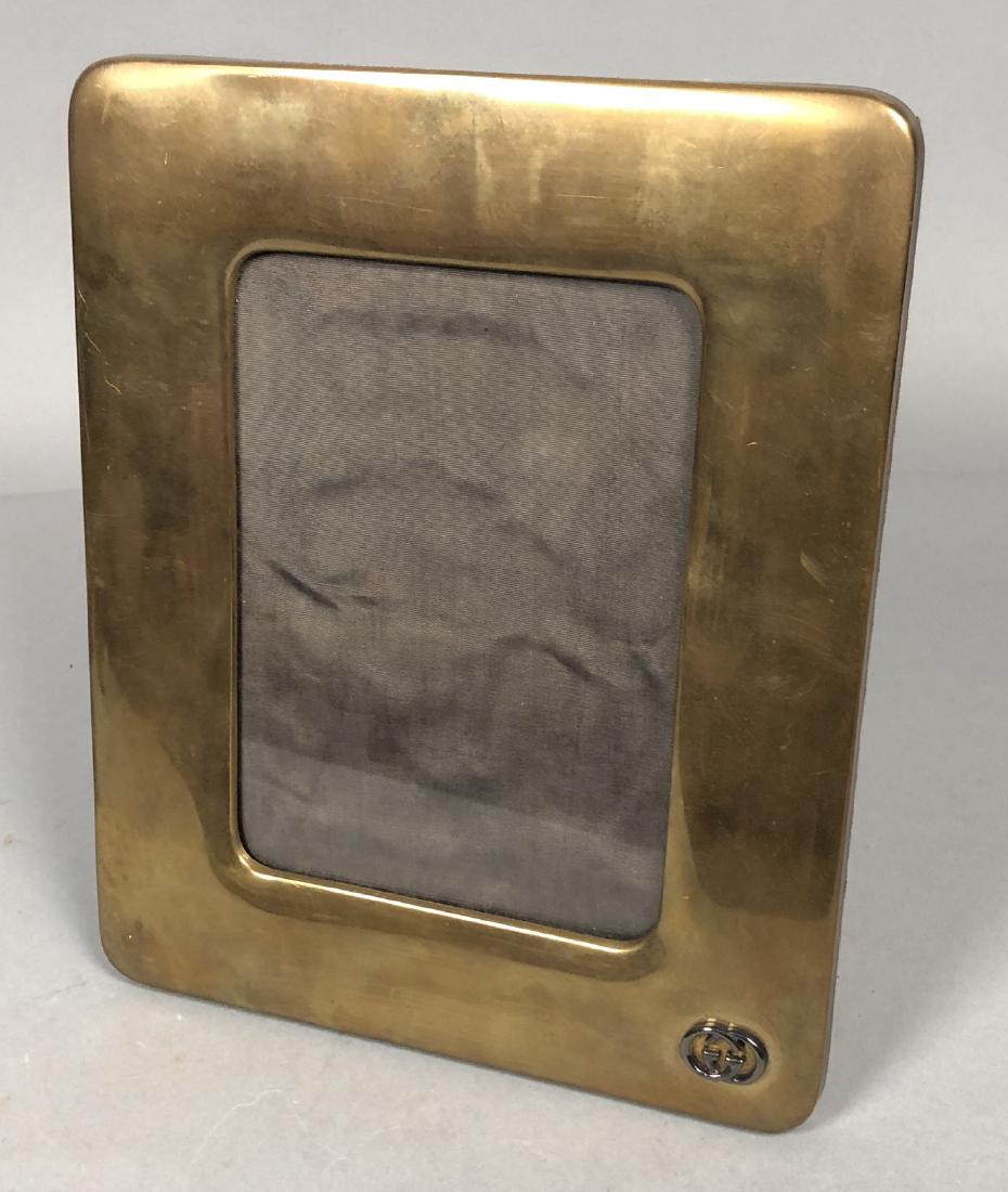 GUCCI Brass Standing Picture Frame. Modernist rou (1 of 4)