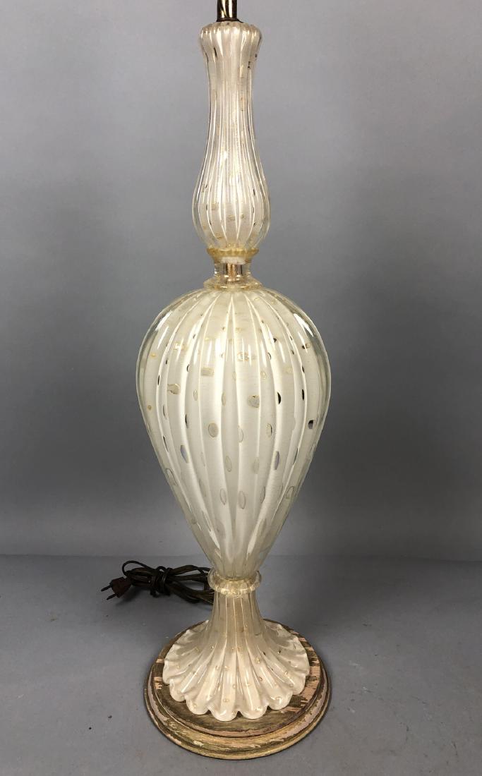 Tall Murano Art Glass Table Lamp. Reverse teardro (1 of 8)