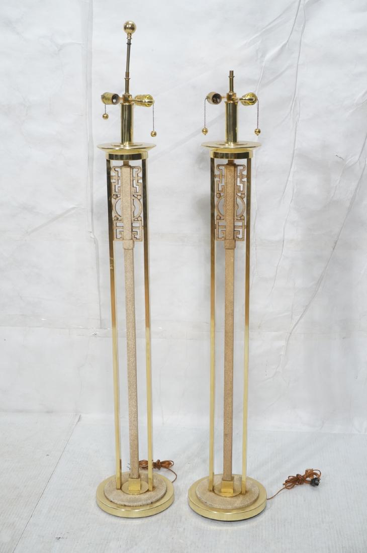Pr Decorator Modernist Brass Floor Lamps. Paint t (1 of 12)
