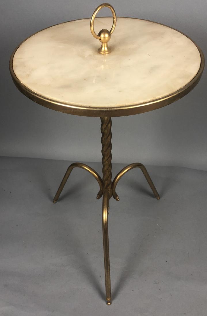 Decorator Gold Tone Side End Table. Twisted rope (1 of 6)