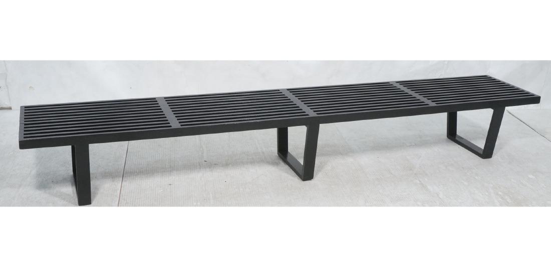 8.5' Slat Ebonized Bench Coffee Table. Modernist (1 of 10)