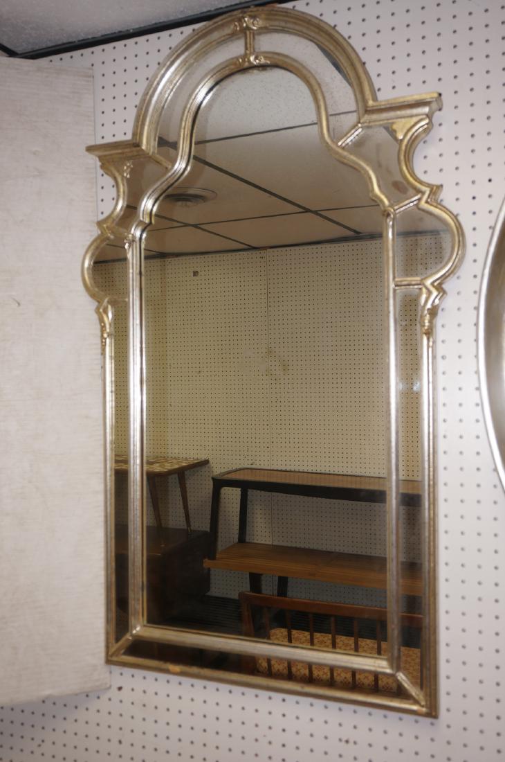 Hollywood Regency Decorator Wall Mirror Silver LeBarge (1 of 7)