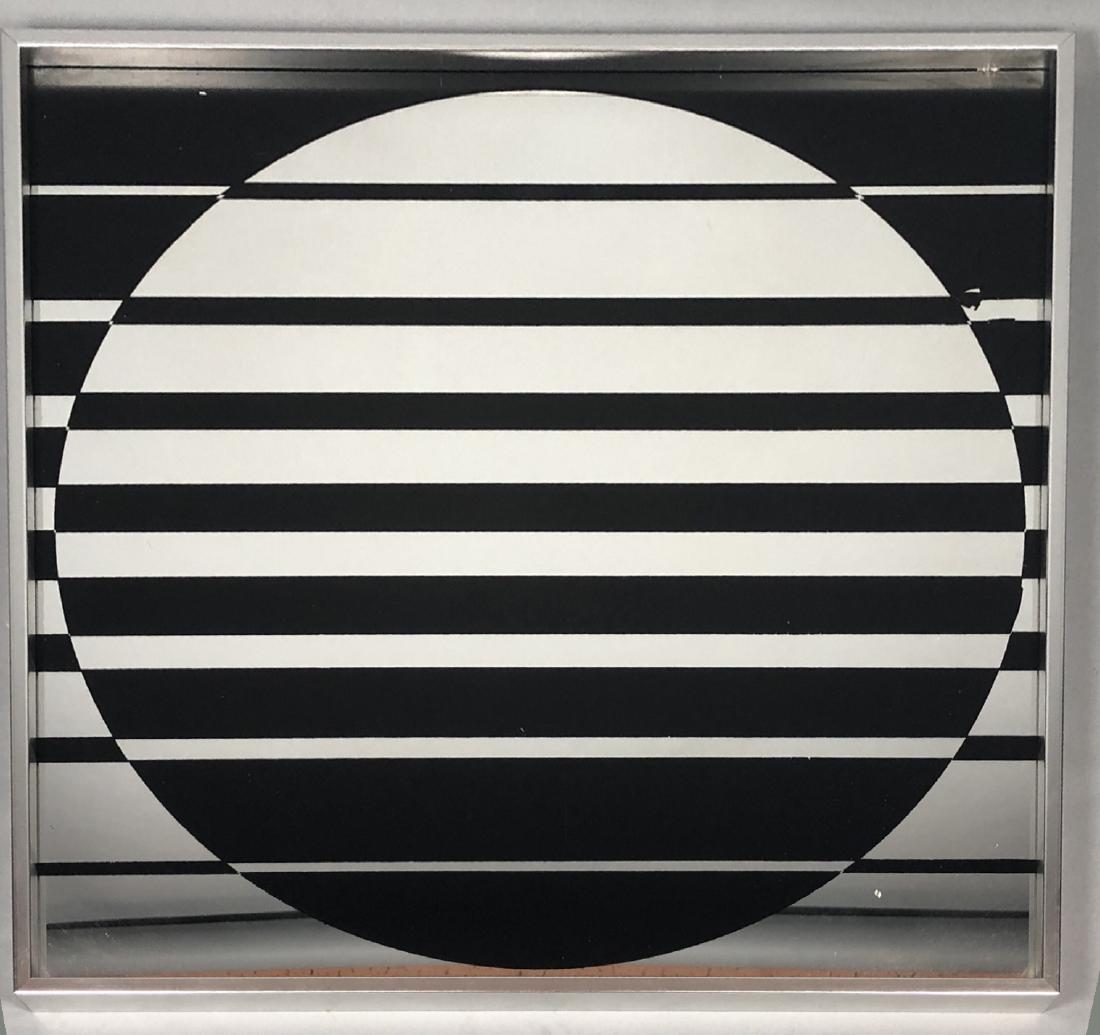 Copeland Style Op Art Mirror. Black painted lines (1 of 8)